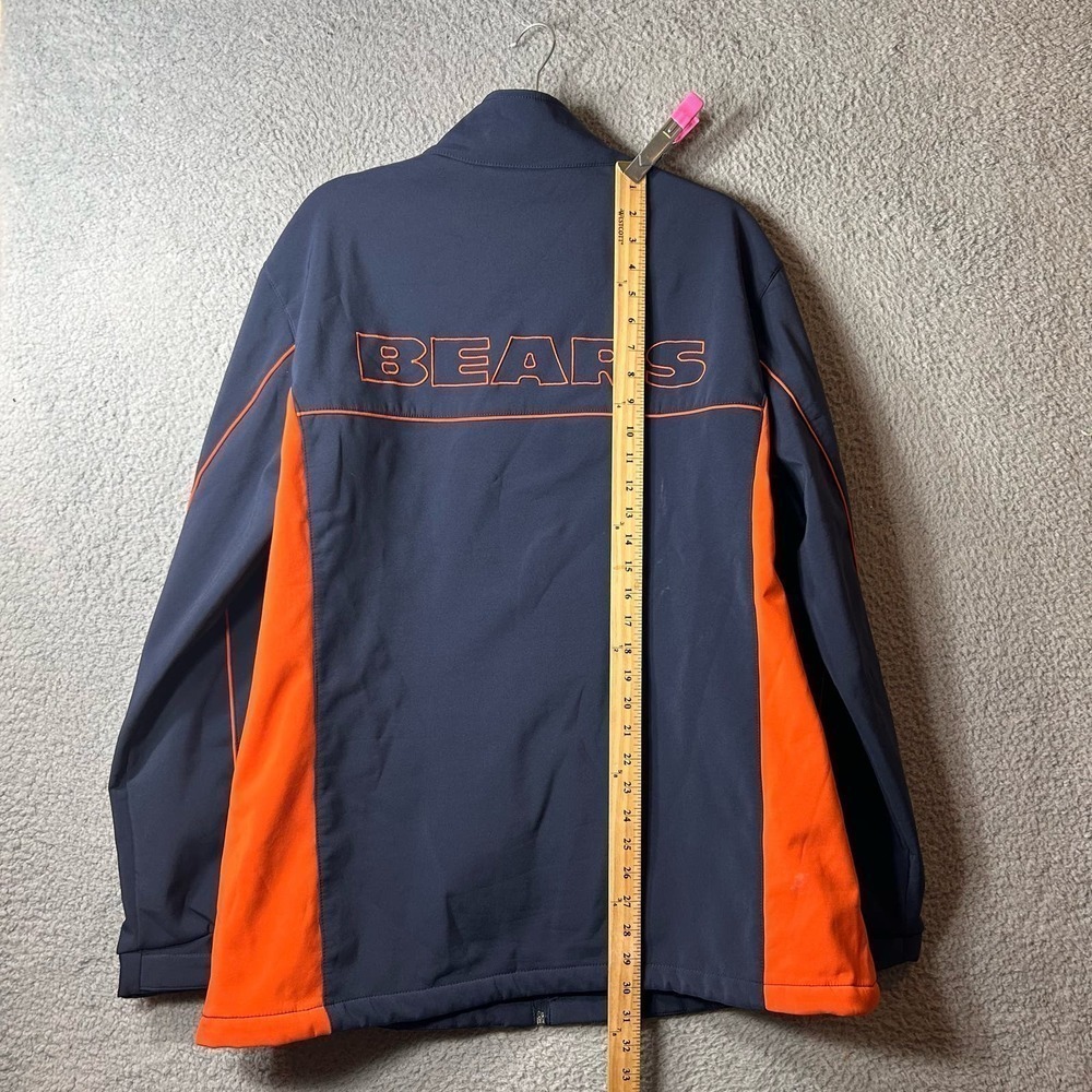 Chicago Bears Jacket Mens XL Blue Orange NFL Full Zip High Neck Jacket Football - Picture 8 of 11